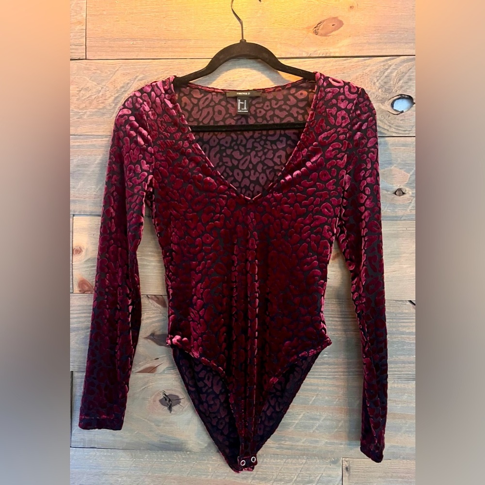 VELVET BURNOUT WHIMSY FAIRY DELICATE FEMININE  BODYSUIT